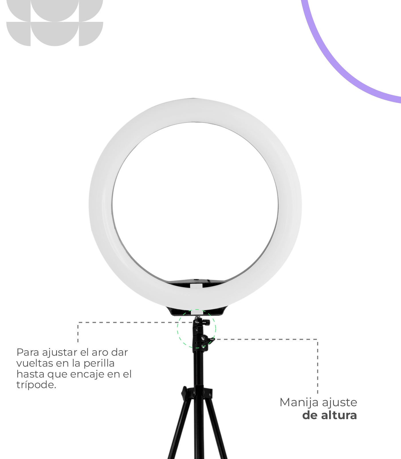 Aro de luz 33cm RGB